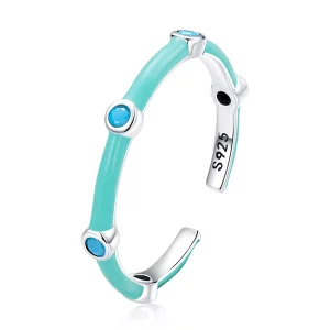 Pandora Style Delicaat Turkoois Open Ring - SCR813 (afbeelding voor) Pandora Style Delicaat Turkoois Open Ring - SCR813