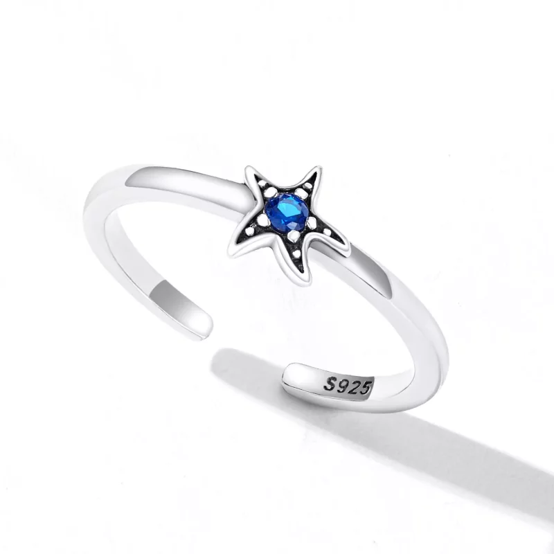 (afbeelding voor) Pandora Style Delicate zeester Open Ring - SCR818 - Bekijken 5