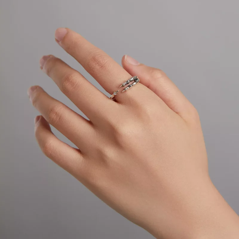 (afbeelding voor) Pandora Style Donkere klauwen Open Ring - SCR728 - Bekijken 7