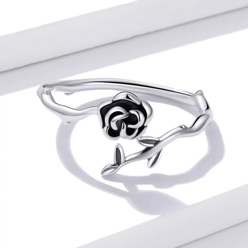 (afbeelding voor) Pandora Style Doornige Roos Open Ring - BSR196 - Bekijken 4