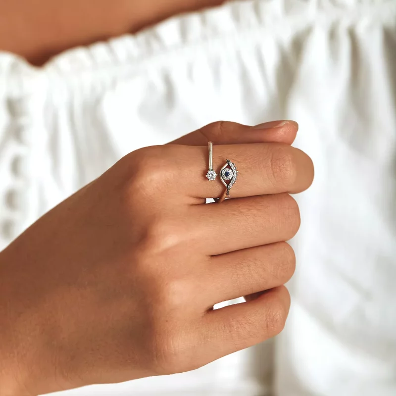 (afbeelding voor) Pandora Style Duivelsoog Open Ring - BSR215 - Bekijken 8