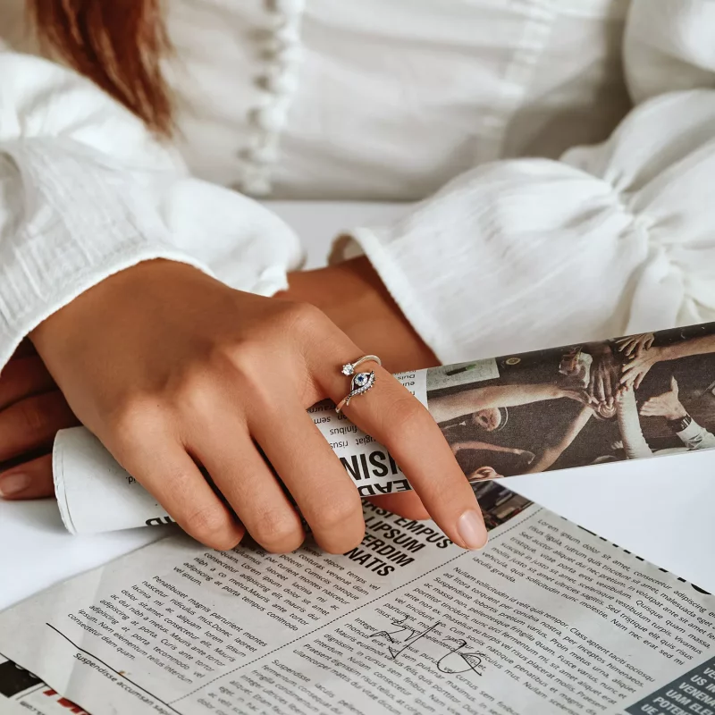 (afbeelding voor) Pandora Style Duivelsoog Open Ring - BSR215 - Bekijken 9