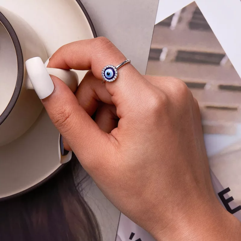 (afbeelding voor) Pandora Style Duivelsoog Open Ring - BSR254 - Bekijken 6