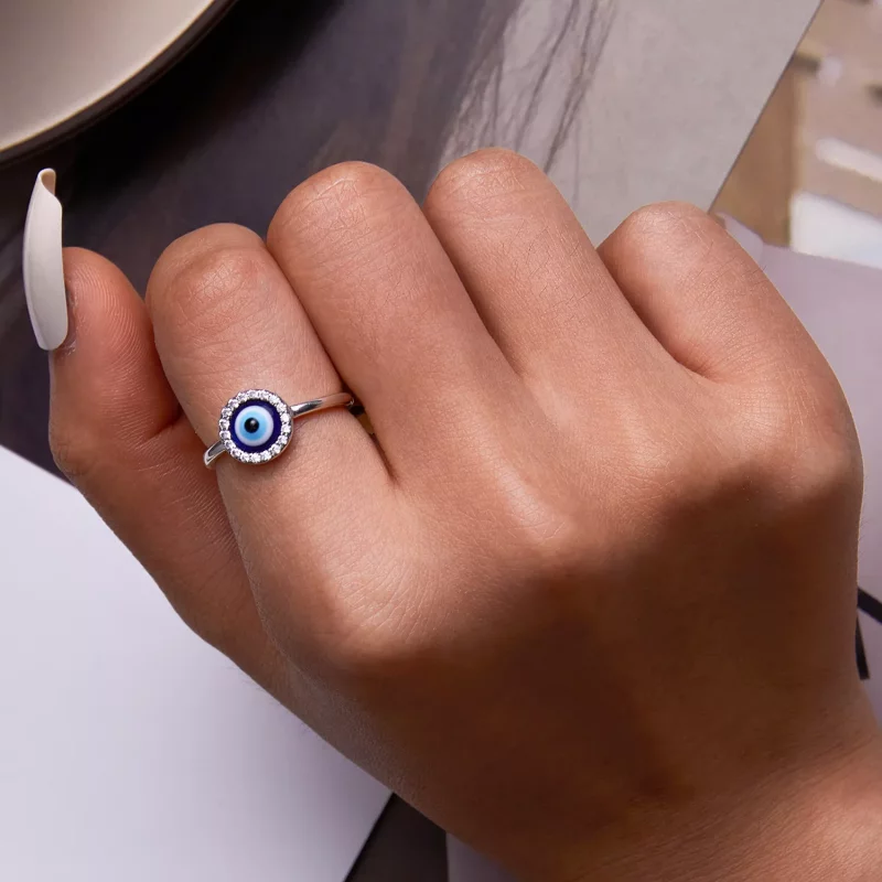 (afbeelding voor) Pandora Style Duivelsoog Open Ring - BSR254 - Bekijken 8