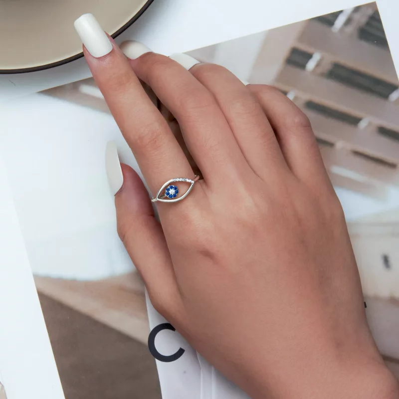 (afbeelding voor) Pandora Style Duivelsoog Open Ring - SCR875 - Bekijken 5