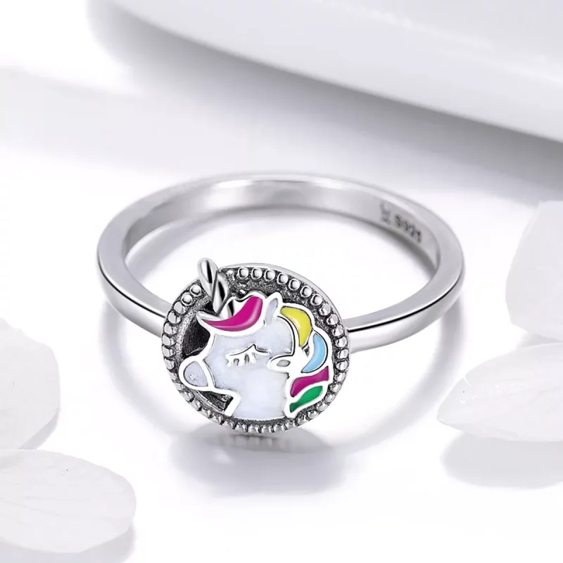 (afbeelding voor) Pandora Style Eenhoorn geheugen Ring - SCR388 - Bekijken 3