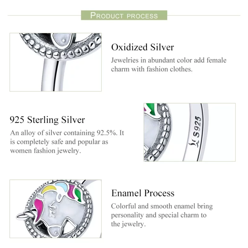(afbeelding voor) Pandora Style Eenhoorn geheugen Ring - SCR388 - Bekijken 5