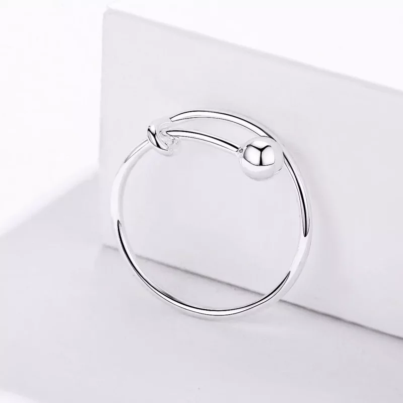 (afbeelding voor) Pandora Style Eenvoudig Open Ring - SCR520 - Bekijken 4