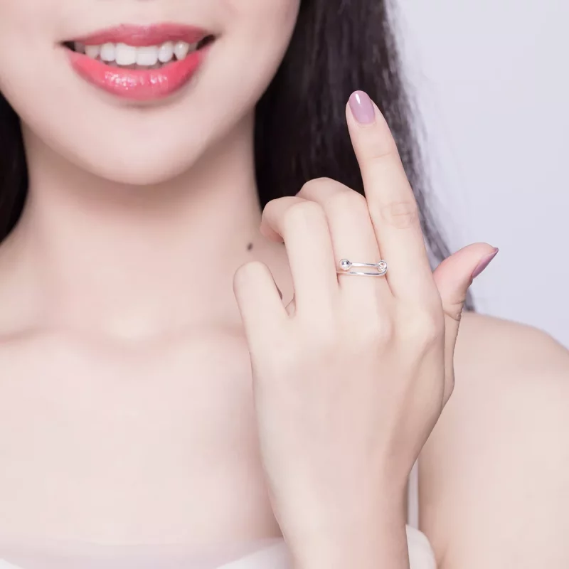 (afbeelding voor) Pandora Style Eenvoudig Open Ring - SCR520 - Bekijken 6