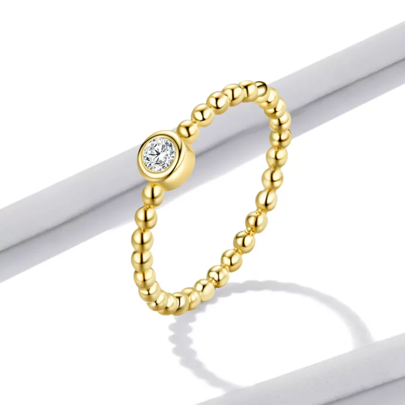 (afbeelding voor) Pandora Style Eenvoudig - Rond Zirkonium Ring - BSR208 - Bekijken 2