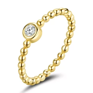 Pandora Style Eenvoudig - Rond Zirkonium Ring - BSR208 (afbeelding voor) Pandora Style Eenvoudig - Rond Zirkonium Ring - BSR208