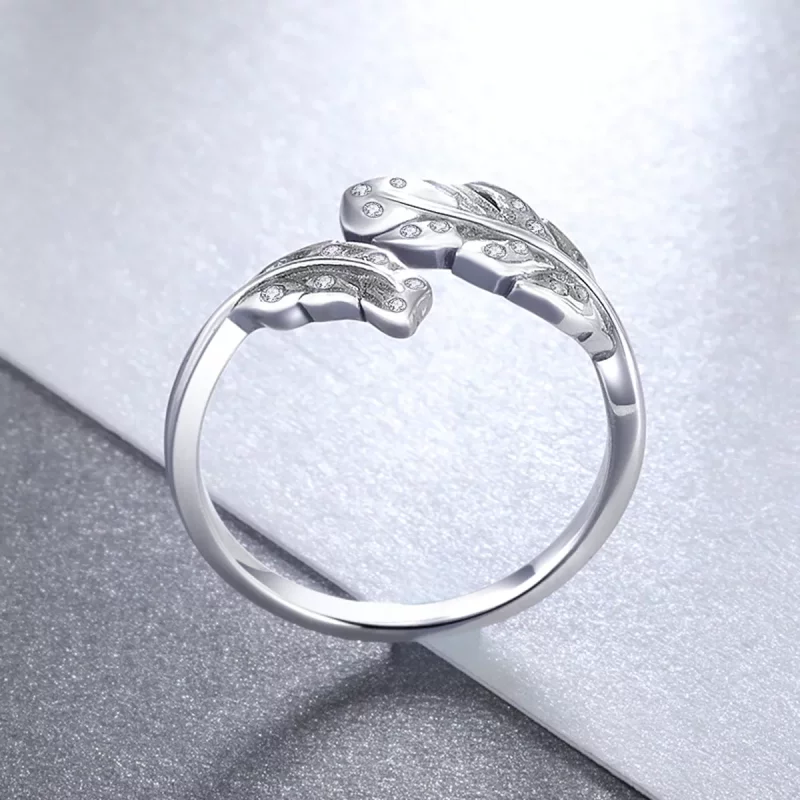 (afbeelding voor) Pandora Style Elegant gebladerte Open Ring - VSR155 - Bekijken 2