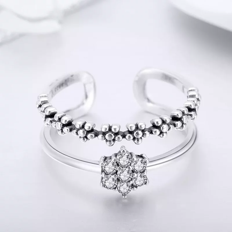 (afbeelding voor) Pandora Style Elegant temperament Open Ring - SCR428 - Bekijken 2