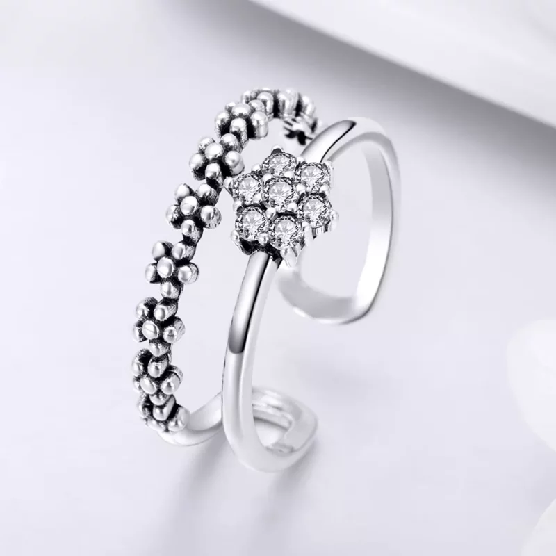 (afbeelding voor) Pandora Style Elegant temperament Open Ring - SCR428 - Bekijken 3