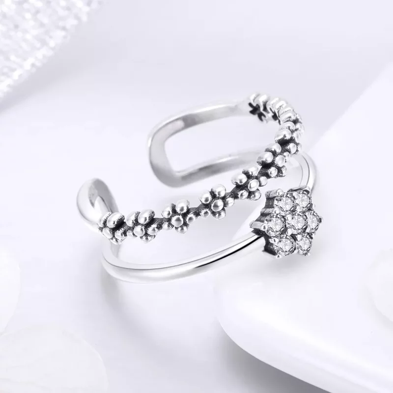 (afbeelding voor) Pandora Style Elegant temperament Open Ring - SCR428 - Bekijken 4