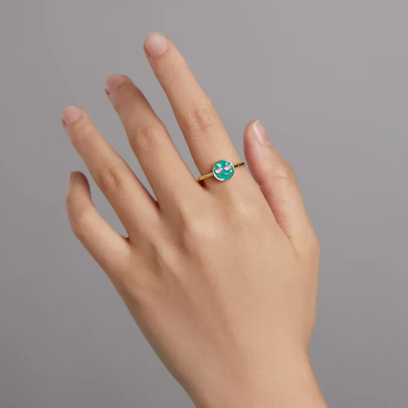 (afbeelding voor) Pandora Style Emoji - Cool Open Ring - SCR737-A - Bekijken 7