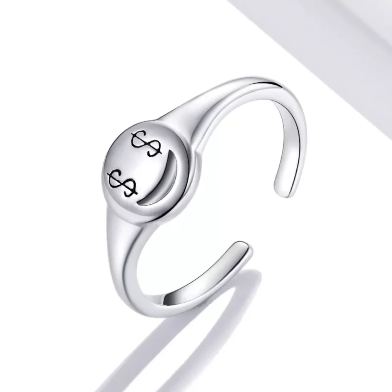 (afbeelding voor) Pandora Style Emoji - Zie het geld met open ogen Open Ring - SCR738 - Bekijken 2