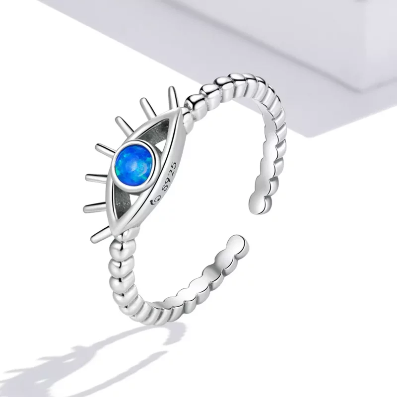 (afbeelding voor) Pandora Style Evil Eye Kralen Open Ring - BSR223 - Bekijken 2
