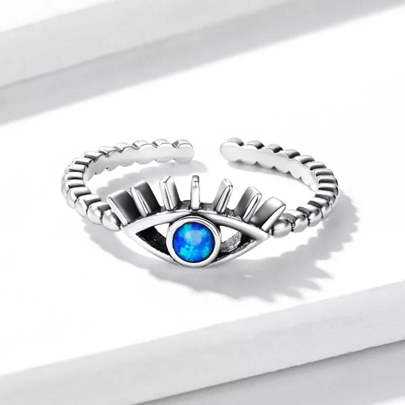 (afbeelding voor) Pandora Style Evil Eye Kralen Open Ring - BSR223 - Bekijken 3