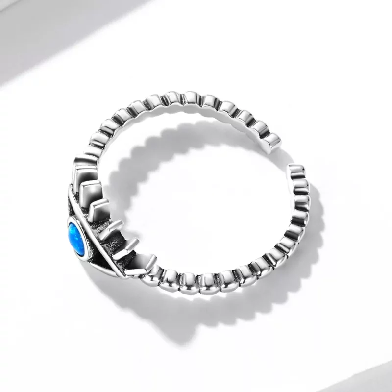 (afbeelding voor) Pandora Style Evil Eye Kralen Open Ring - BSR223 - Bekijken 4
