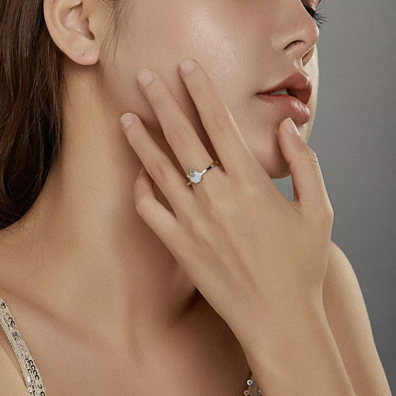 (afbeelding voor) Pandora Style Fantasie Eenhoorn Open Ring - SCR684 - Bekijken 5