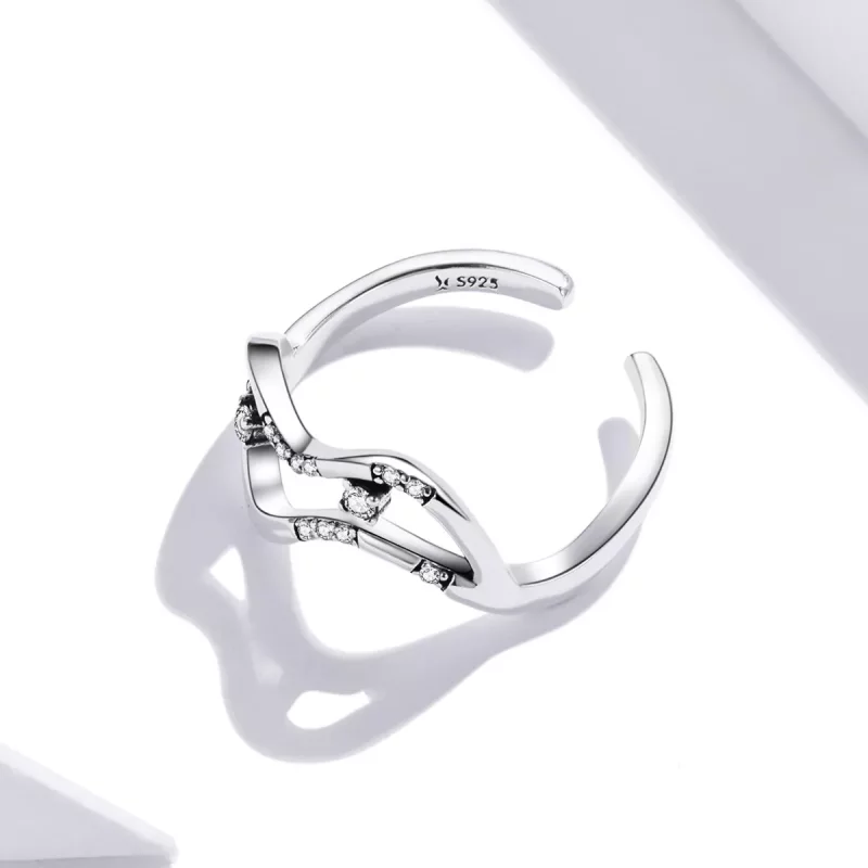 (afbeelding voor) Pandora Style Galaxy Sterren Open Ring - SCR710 - Bekijken 4