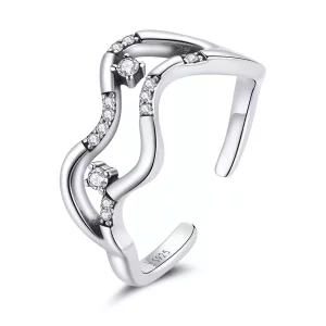 Pandora Style Galaxy Sterren Open Ring - SCR710 (afbeelding voor) Pandora Style Galaxy Sterren Open Ring - SCR710