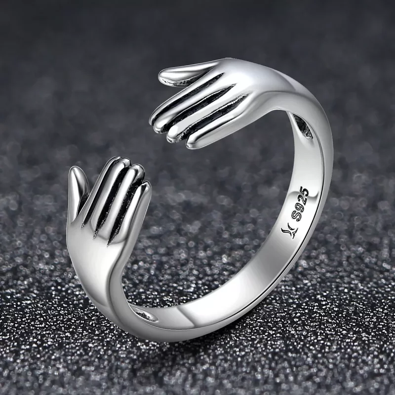 (afbeelding voor) Pandora Style Geef me een knuffel Open Ring - SCR136 - Bekijken 3