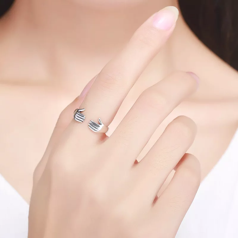(afbeelding voor) Pandora Style Geef me een knuffel Open Ring - SCR136 - Bekijken 6