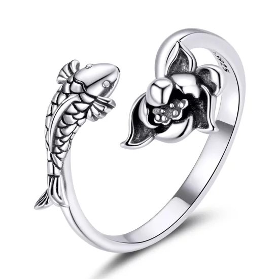 (afbeelding voor) Pandora Style Gegolfde Koi Open Ring - BSR201