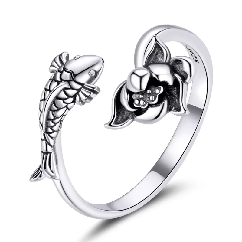 (afbeelding voor) Pandora Style Gegolfde Koi Open Ring - BSR201