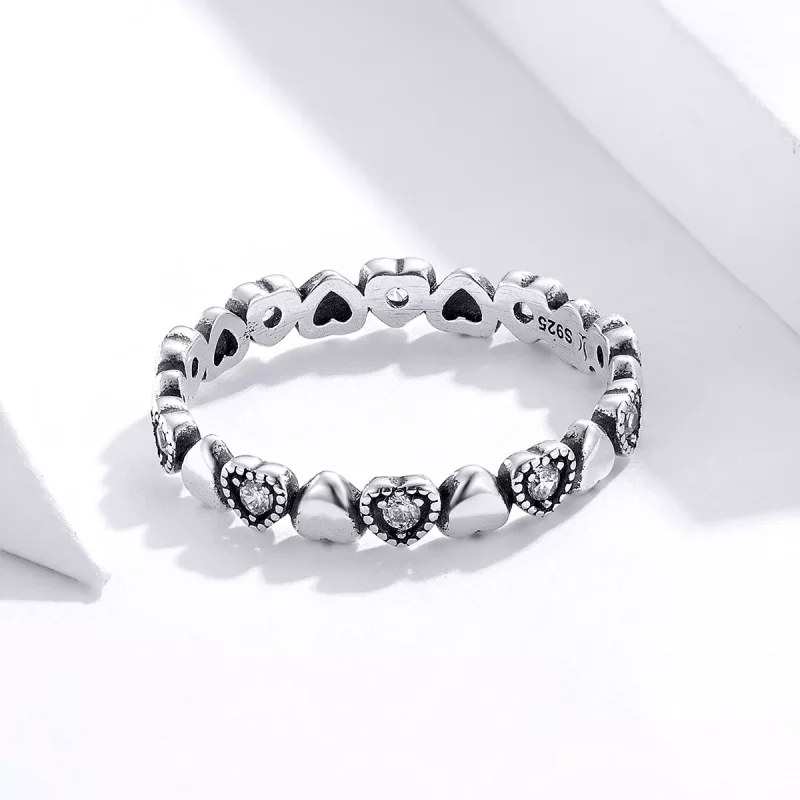 (afbeelding voor) Pandora Style Gekruiste harten Ring - SCR140-WH - Bekijken 3