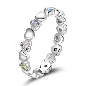 (afbeelding voor) Pandora Style Gekruiste harten Ring - SCR140