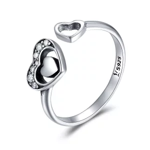 Pandora Style Gelijktijdig hart Open Ring - SCR168 (afbeelding voor) Pandora Style Gelijktijdig hart Open Ring - SCR168