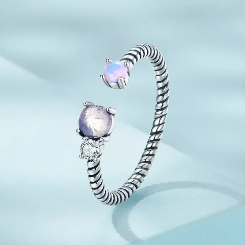 (afbeelding voor) Pandora Style Gem Twist Open Ring - SCR839 - Bekijken 2