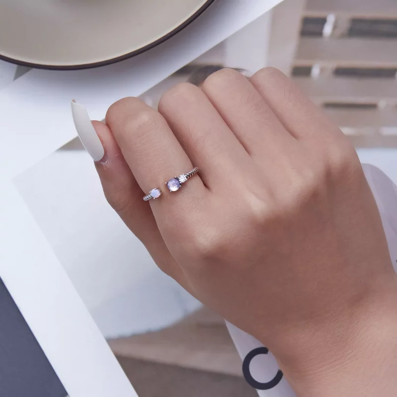 (afbeelding voor) Pandora Style Gem Twist Open Ring - SCR839 - Bekijken 5