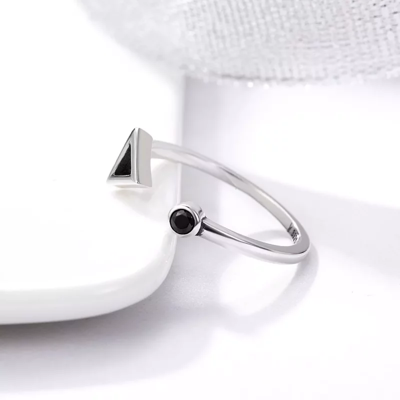 (afbeelding voor) Pandora Style Geometrische beweging Open Ring - SCR144 - Bekijken 4