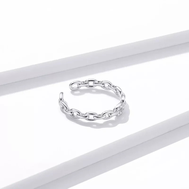 (afbeelding voor) Pandora Style Geometrische ketting Open Ring - BSR145 - Bekijken 2