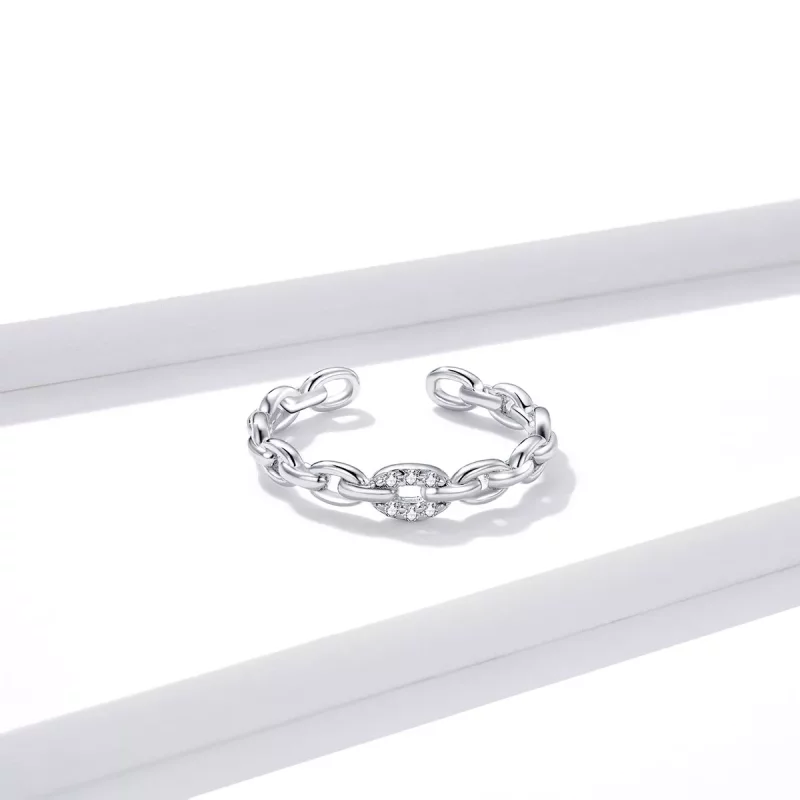 (afbeelding voor) Pandora Style Geometrische ketting Open Ring - BSR145 - Bekijken 4