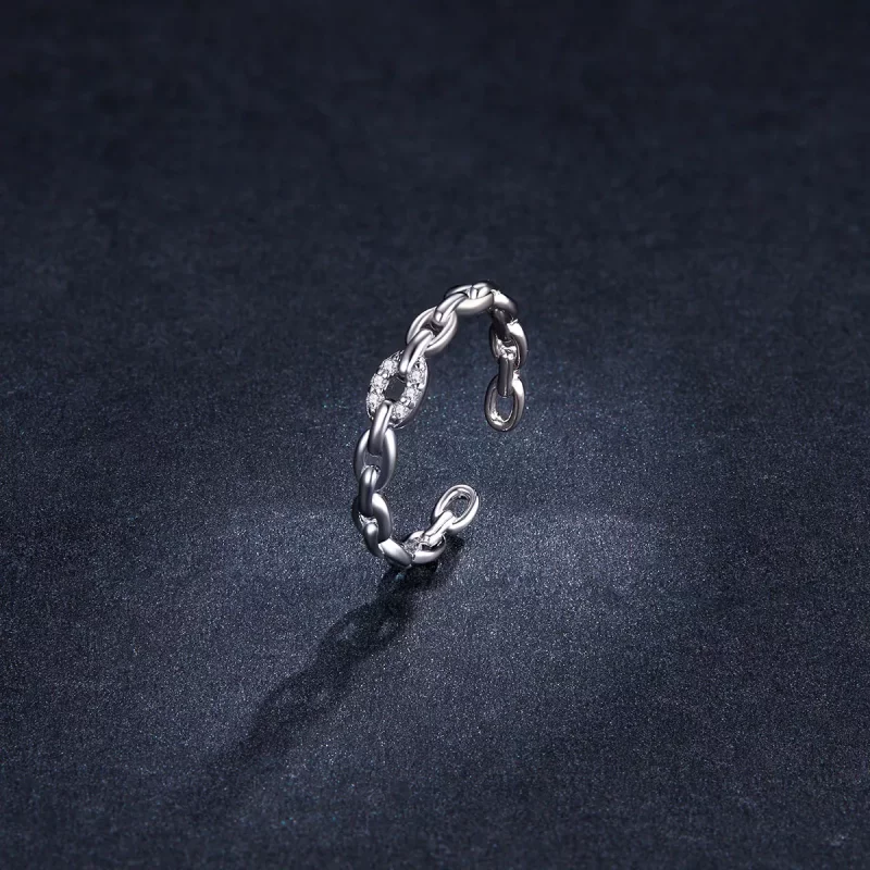 (afbeelding voor) Pandora Style Geometrische ketting Open Ring - BSR145 - Bekijken 5