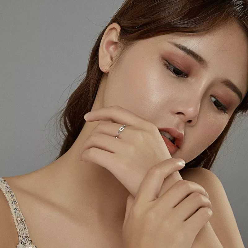 (afbeelding voor) Pandora Style Geometrische ketting Open Ring - BSR145 - Bekijken 6