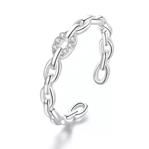 (afbeelding voor) Pandora Style Geometrische ketting Open Ring - BSR145