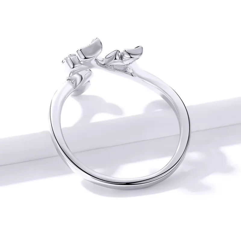 (afbeelding voor) Pandora Style Ginkgo blad Open Ring - BSR097 - Bekijken 4