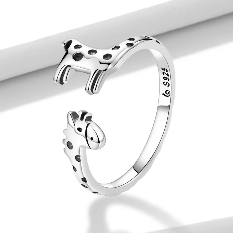 (afbeelding voor) Pandora Style Giraffe Open Ring - BSR228 - Bekijken 2