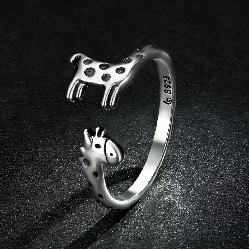 (afbeelding voor) Pandora Style Giraffe Open Ring - BSR228 - Bekijken 5