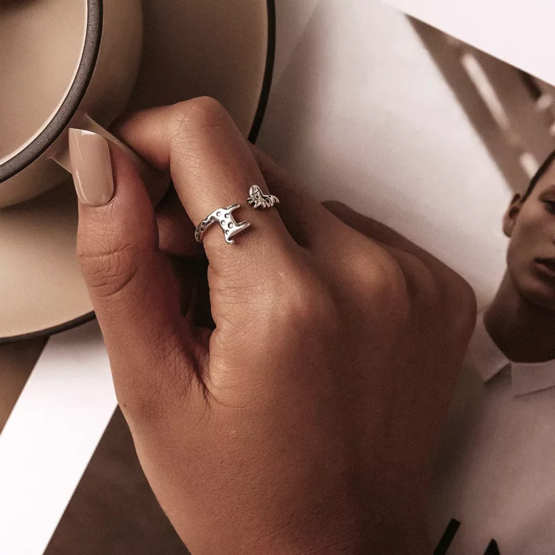(afbeelding voor) Pandora Style Giraffe Open Ring - BSR228 - Bekijken 6