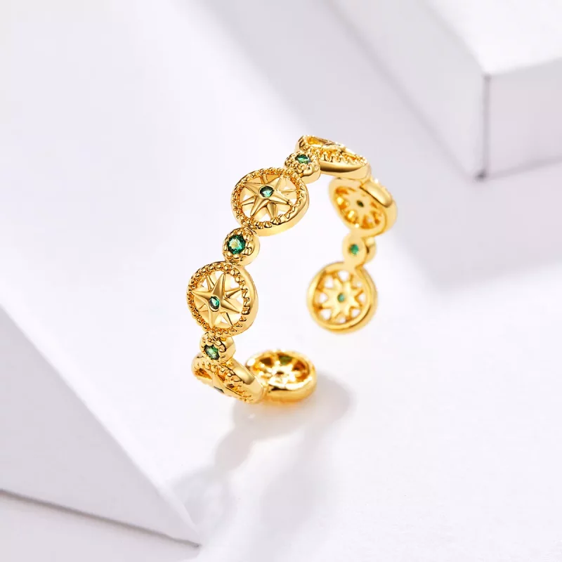 (afbeelding voor) Pandora Style Glanzende ster Open Ring - SCR518 - Bekijken 2