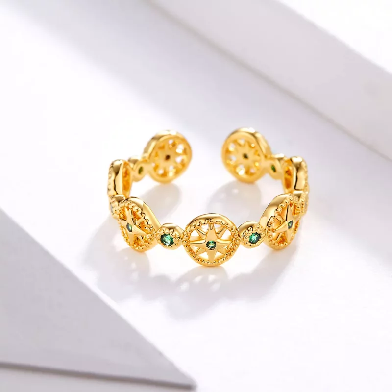 (afbeelding voor) Pandora Style Glanzende ster Open Ring - SCR518 - Bekijken 5