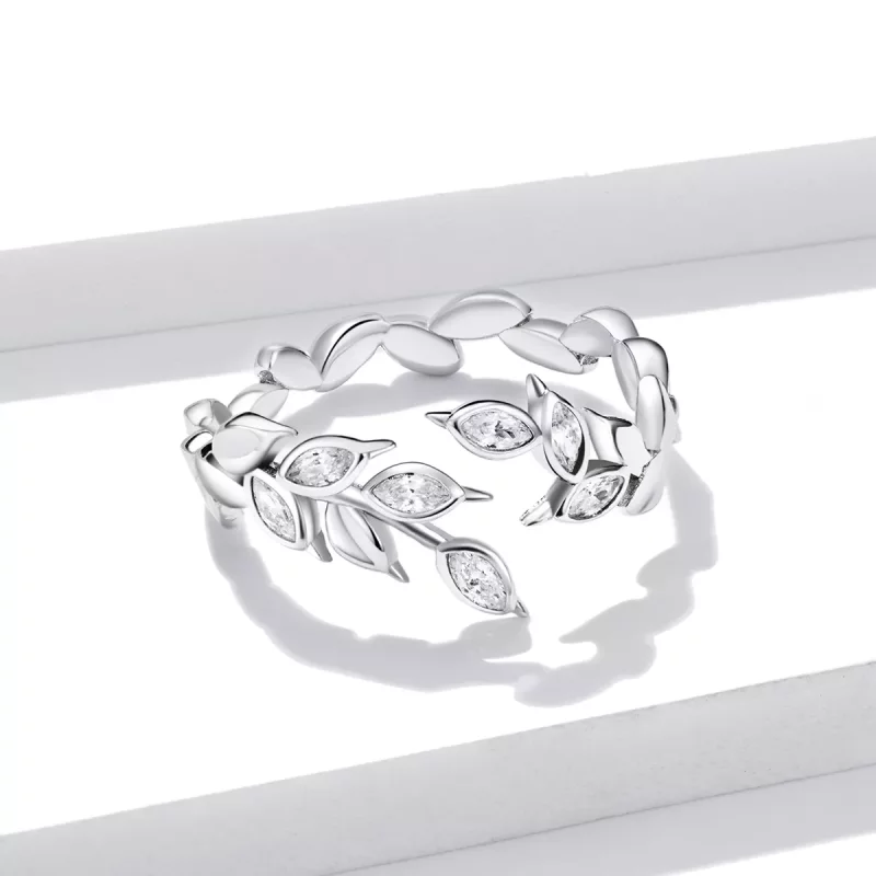 (afbeelding voor) Pandora Style Glanzende Tarwe Spike Open Ring - BSR135 - Bekijken 3