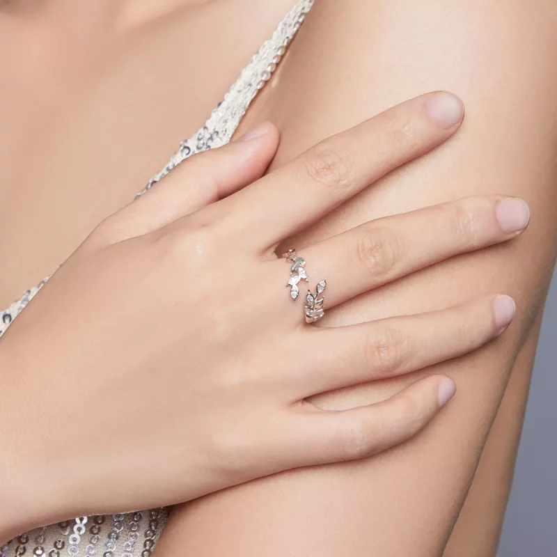 (afbeelding voor) Pandora Style Glanzende Tarwe Spike Open Ring - BSR135 - Bekijken 7